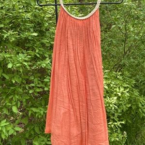 Coral Sundress Knee Length